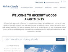 Tablet Screenshot of hickorywoodsapartments.com